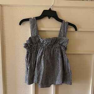 WHIT Gingham Smocked Tank Top